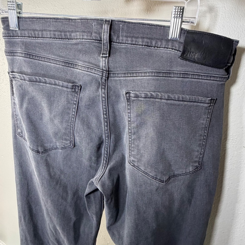 Paige Slim Straight Leg Jeans Faded Gray Charcoal Denim Size 32 - Picture 4 of 9